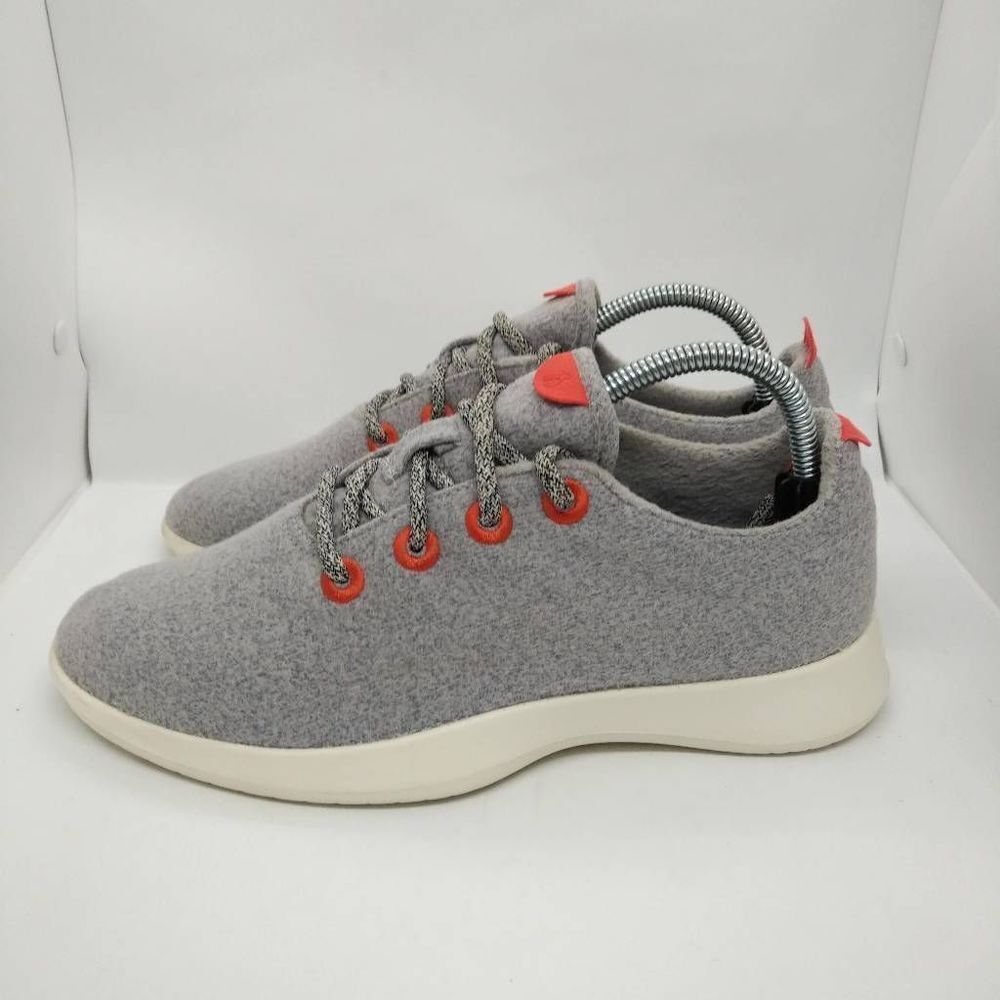 Allbirds Wool Runners Casual Sneakers‎ Womens Size 10 Grey Orange Fashion Shoes